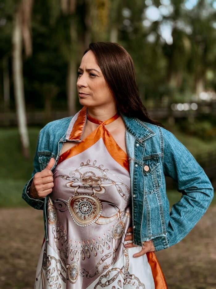 Versa Denim Jacket with Silk - Image 9