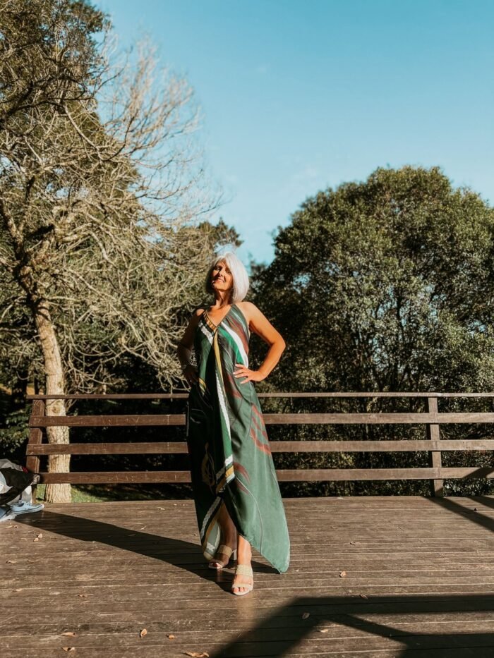 "Verde Alma" Wrap Dress - Image 6