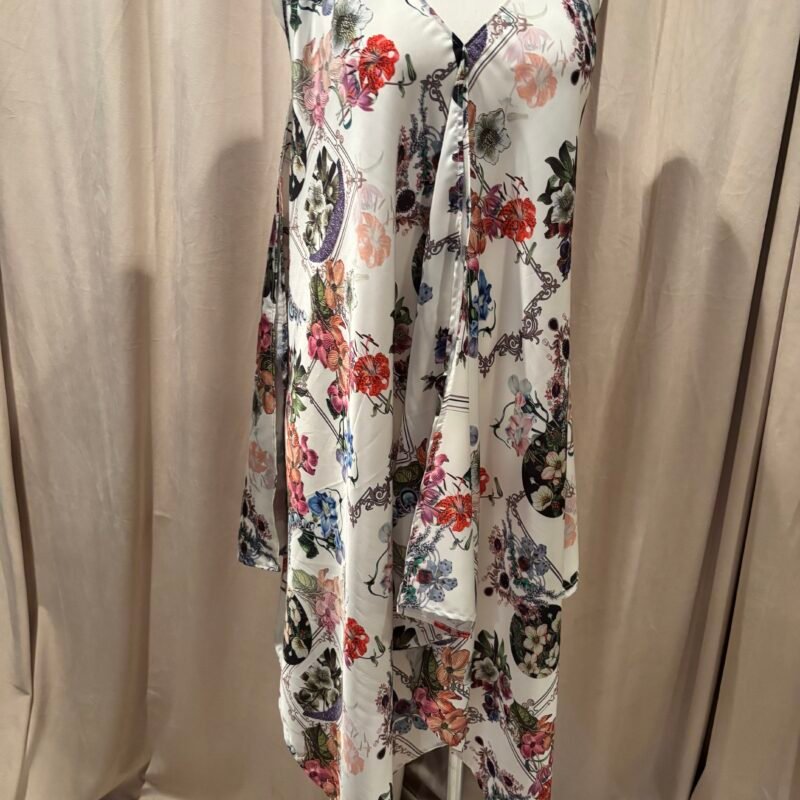 viscose dress, 3 floral scarves. One size fits all